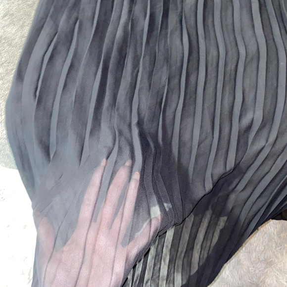 Halter maxi dress with leather top and chains with see through bottom and lining - Picture 6 of 10